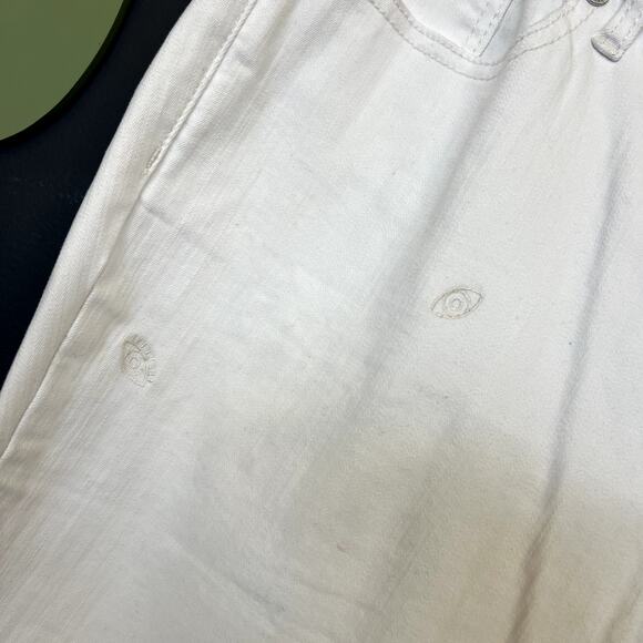 NWT Sofia Jeans White Evil Eye Skinny Ankle Jeans Size 18 - Picture 3 of 6